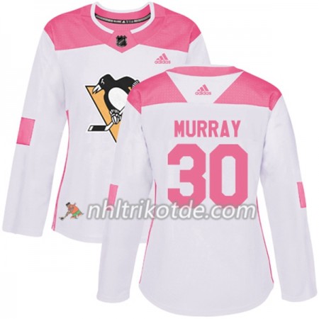 Pittsburgh Penguins Trikot Matt Murray 30 Adidas 2017-2018 Weiß Pink Fashion Authentic - Dame
